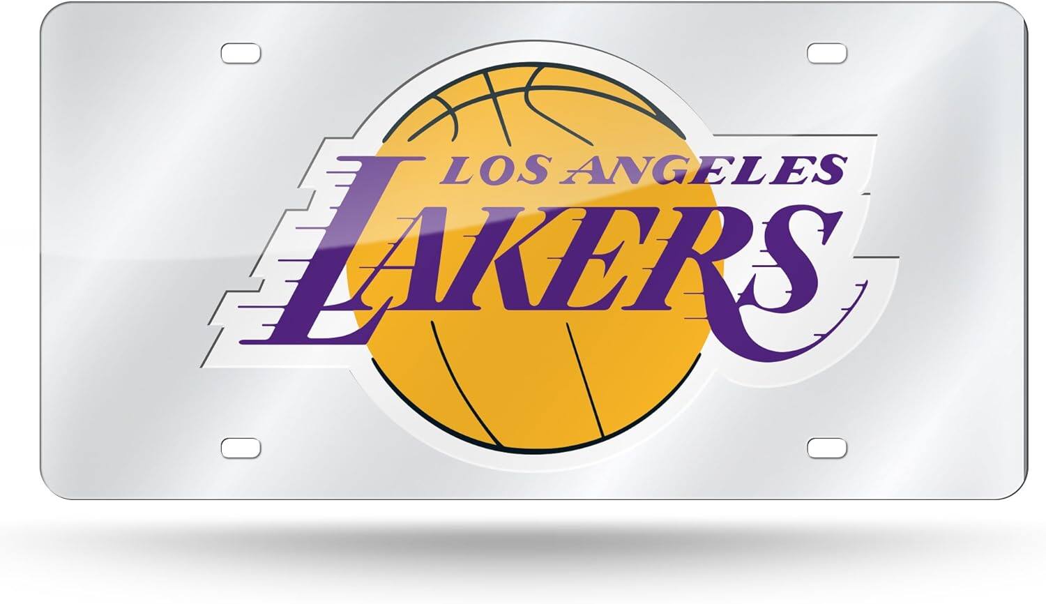 Los Angeles LA Lakers NBA Logo Mirror Look LASER License Plate