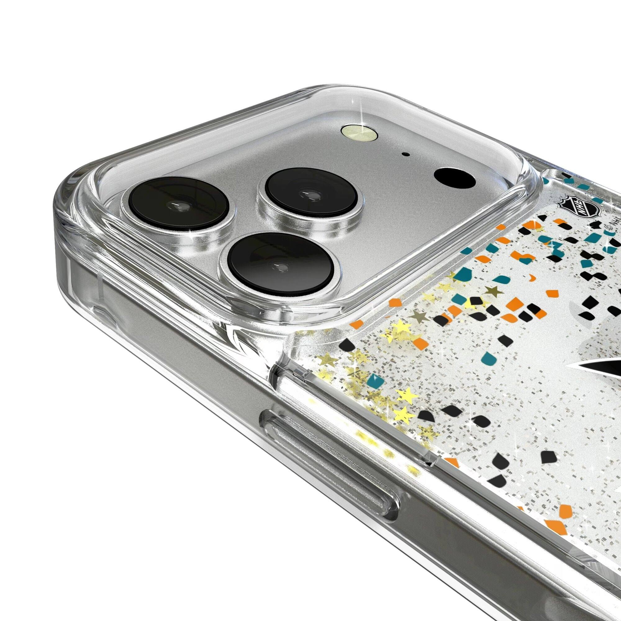 Alt View 2. Keyscaper - San Jose Sharks iPhone Confetti Glitter Case - 13 - Multicolor.
