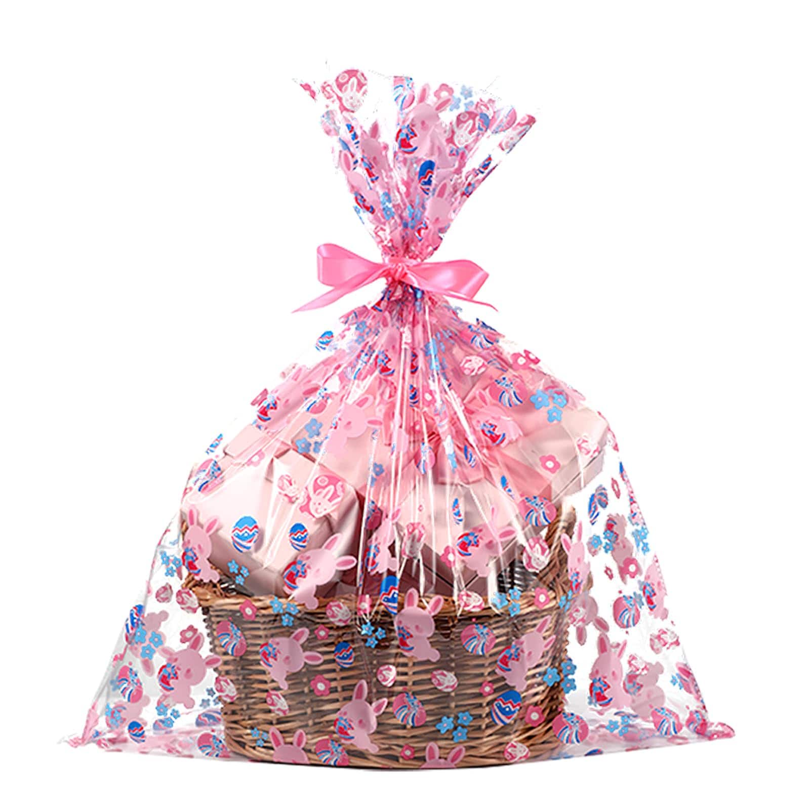 Paradigms Interiors - 24" X 30" Easter Bags 10 Packs Large Cellophane Wrap For Gift Baskets 2 5mil Plastic Cello - Easter-1-10 Count (Pack of 1)