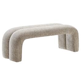 Dax 50.5" Chenille Upholstered Accent Bench by Modway - Brown