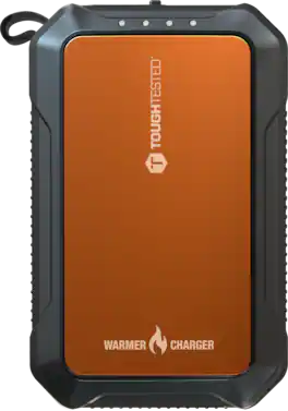 ToughTested - Explorer 10 – 10,000mAh Power Bank & Hand Warmer with 4 Heat Settings - Black Orange