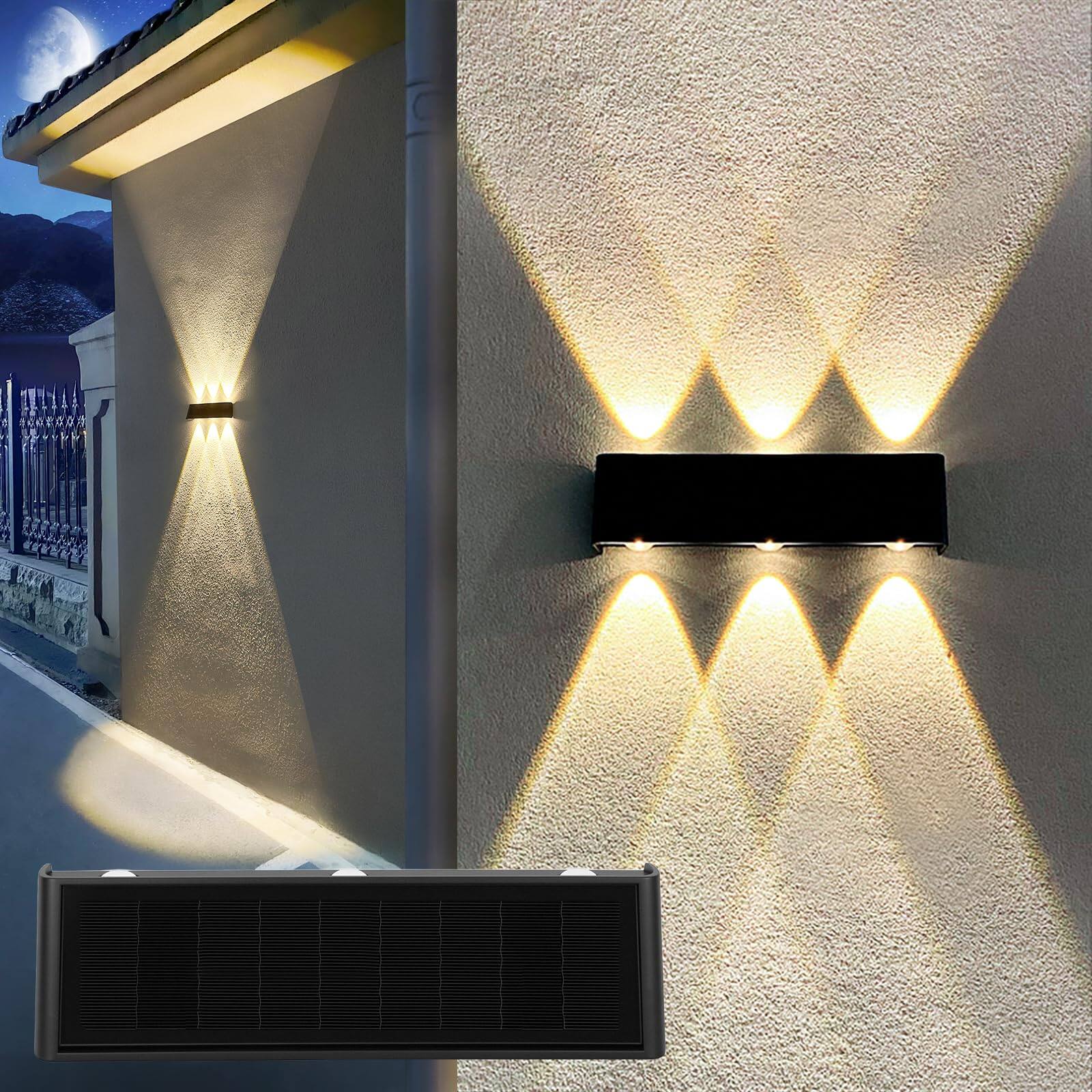 Reds Spade Solar Lights Outdoor Waterproof k Warm Aluminum Up And Down ...