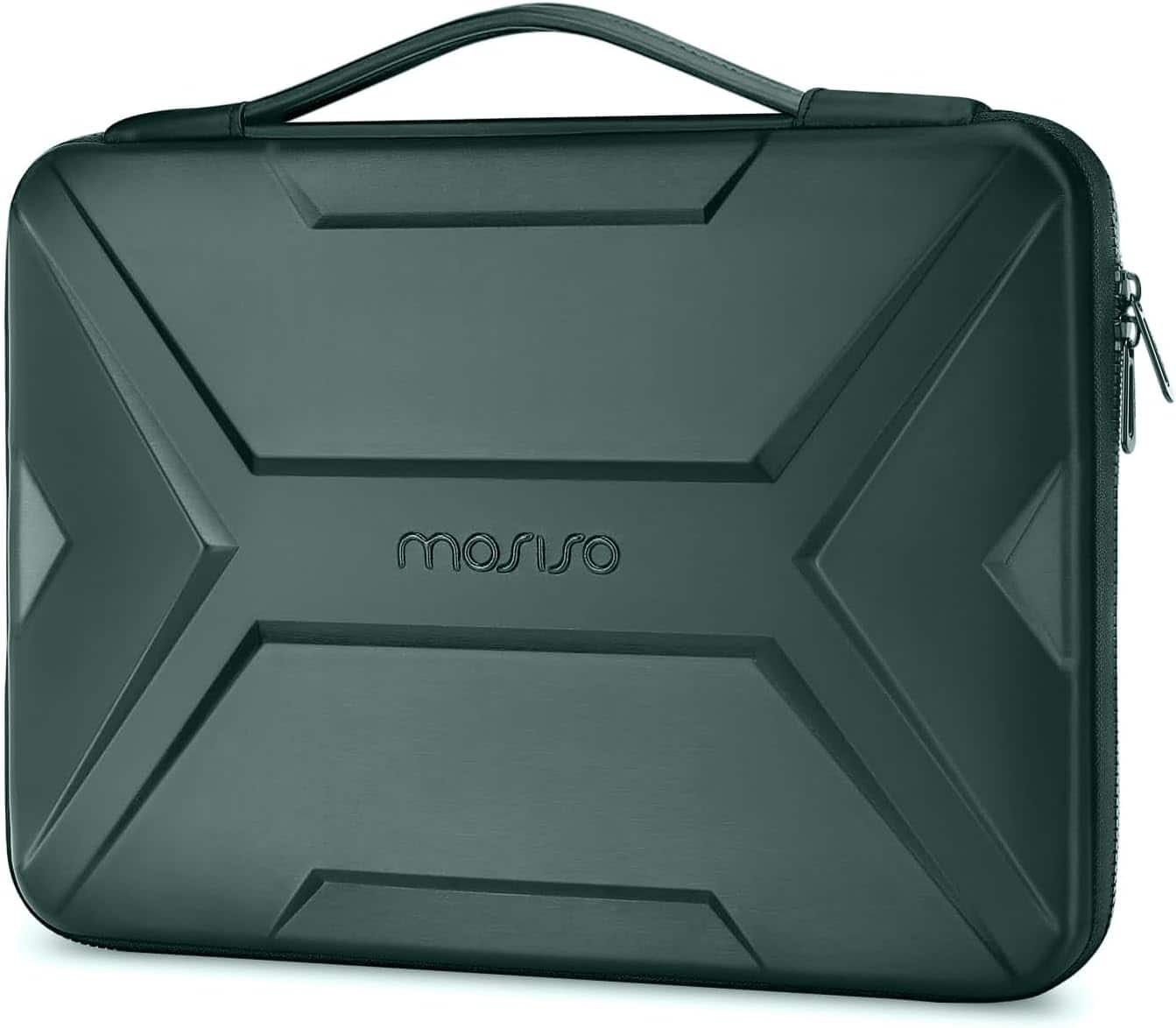 mosiso - Laptop Sleeve 15-15.6 inch Waterproof Shockproof EVA Hard Shell Laptop Case for MacBook Pro 16 HP Dell - Emerald Green