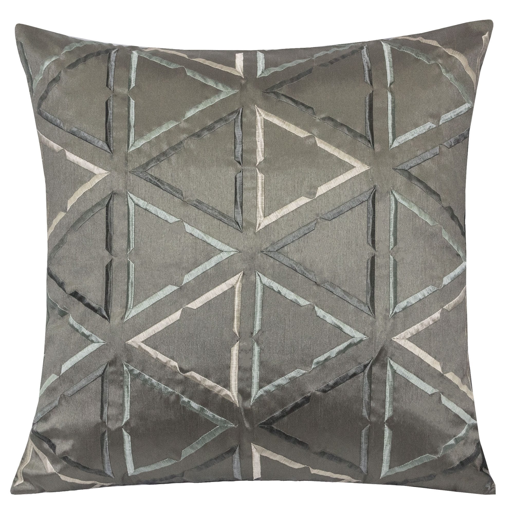 LuXeo - Elenoh Geometric Throw Pillow - Gray