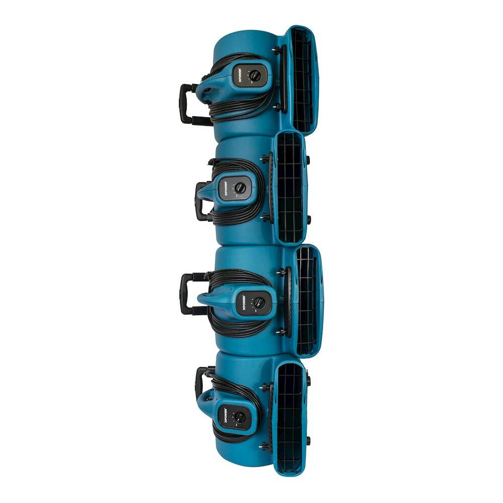 Alt View 2. XPOWER - 1/2 HP 2980 CFM, Dryer, Fan, Blower with Telescopic Handle, Wheels, Carpet Clamp - Blue.