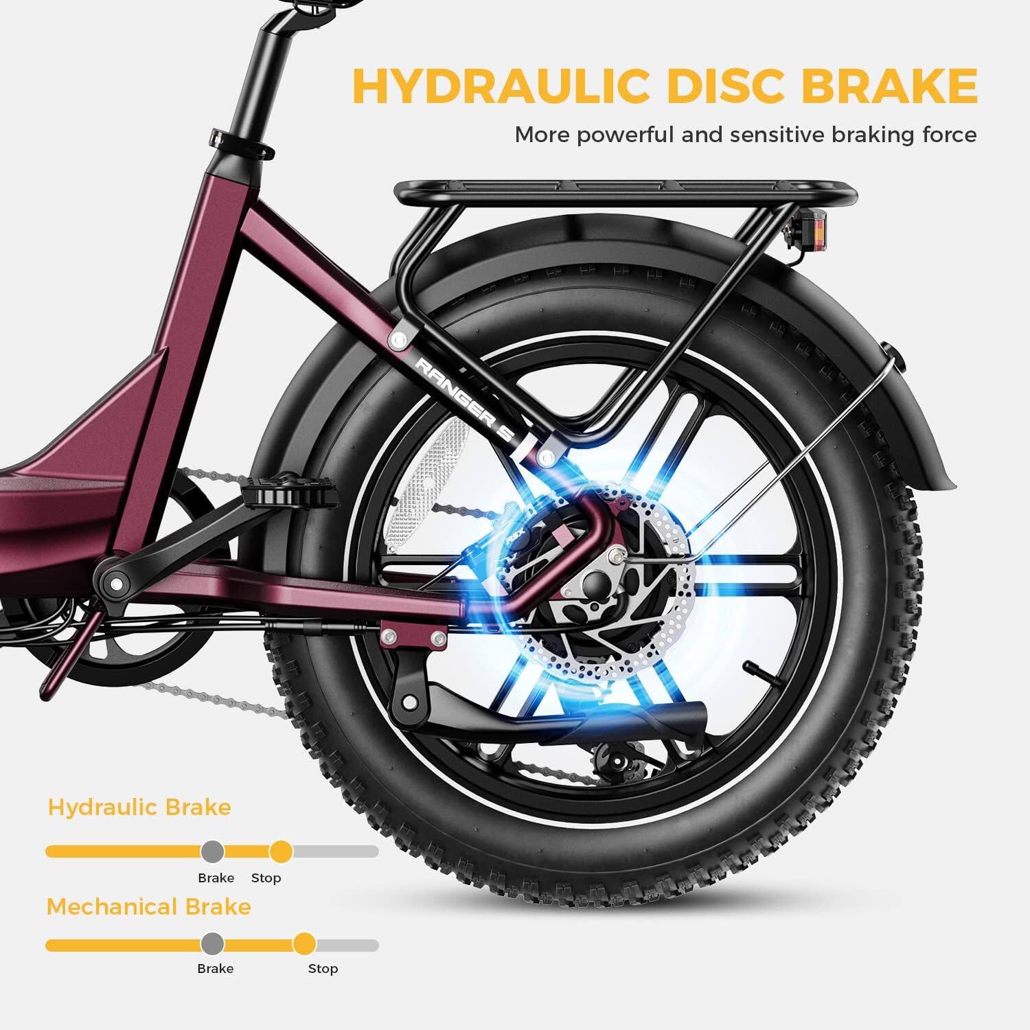 HYDRAULIC DISC BRAKE More powerful and sensitive braking force
