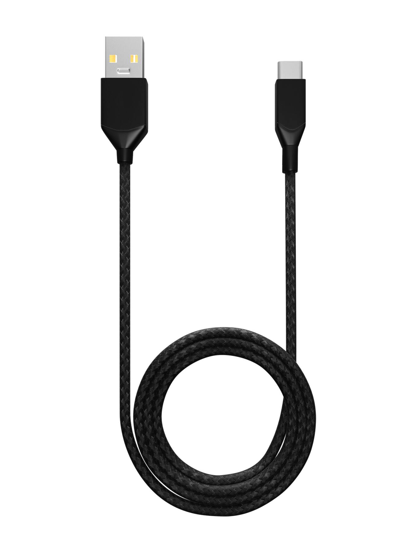 Alt View 1. Ampsentrix - 3 ft USB Type C To USB Type A Cable (Infinity) - Black - Black.