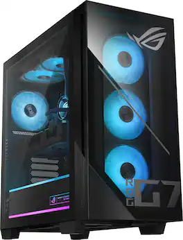ASUS - ROG GM700 Gaming Desktop - AMD Ryzen 7 9800X3D (2024) - 32GB Memory - NVIDIA GeForce RTX 5070Ti - 2TB Storage - Black