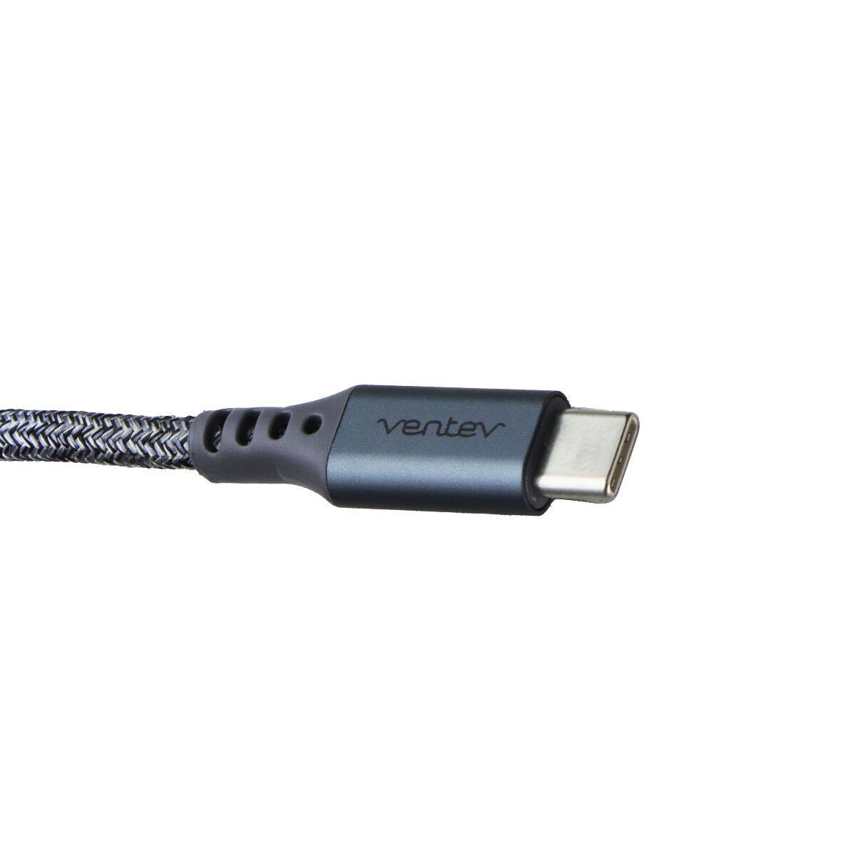 Alt View 2. Ventev - (3-Foot) Tangle-Free Charge/Sync Helix Coiled USB-C to 8-Pin Cable - Gray - Gray.