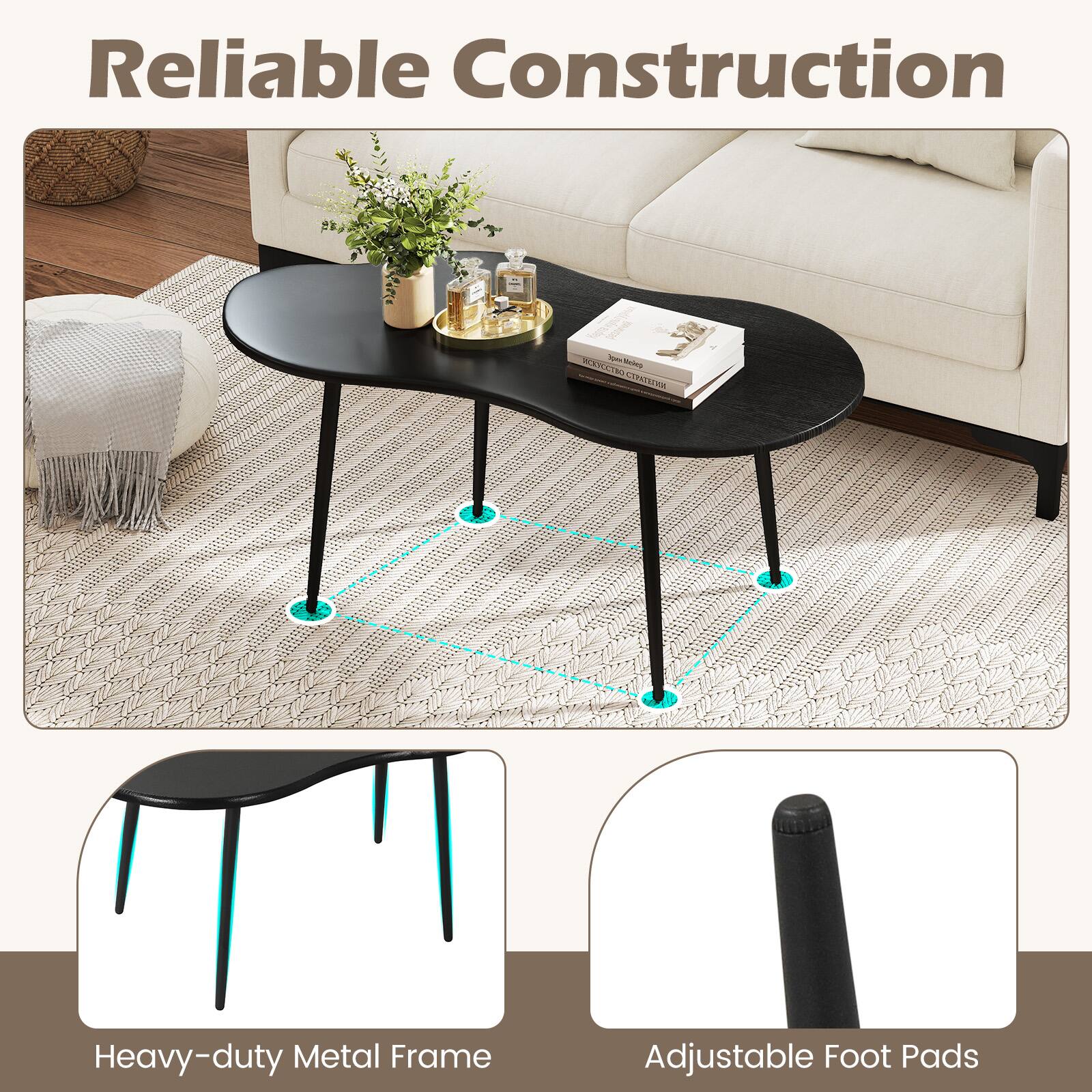 Reliable Construction

Heavy-duty Metal Frame Adjustable Foot Pads