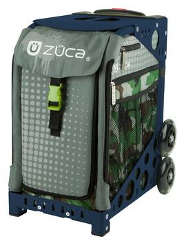 Zuca - Paintball Sport Bag & Frame (Navy) w/ Flashing Wheels - Blue