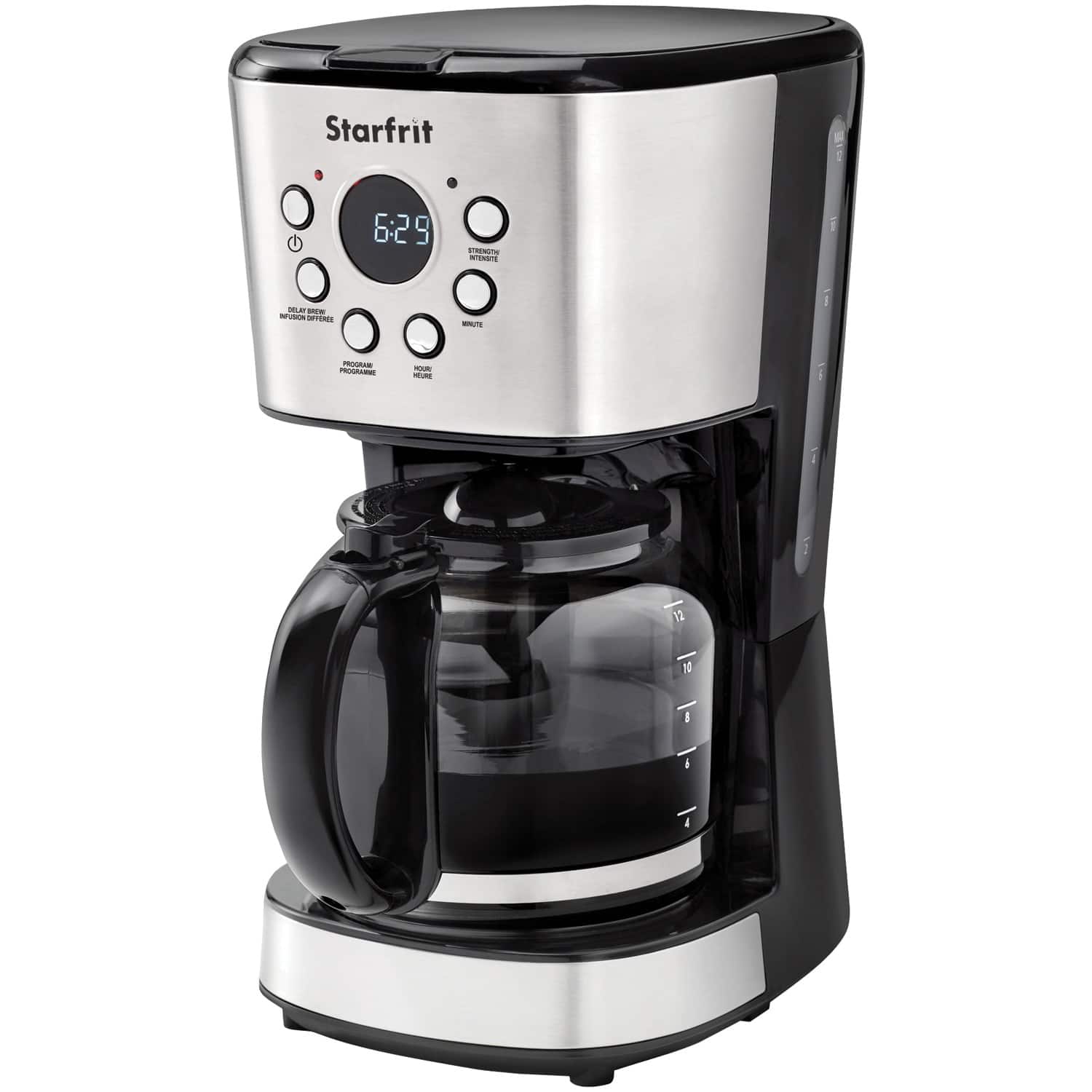 Starfrit - 024001-002-0000 900-watt 12-cup Drip Coffee Maker Machine - Black