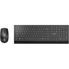 Rocstor - Premium Combo Keyboard & Mouse - Wireless RF 2.40 GHz Keyboard - Wireless RF Mouse - 1200 dpi - Black