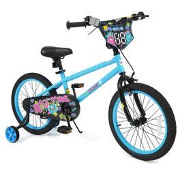 Costway - 18 Inch Kids Bike for Ages 4-8 Years Old, Toddler Bicycle with Training Wheels - Navy