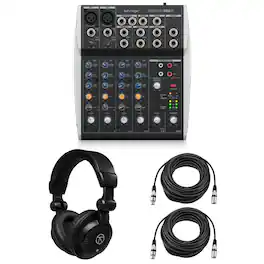 Behringer - XENYX 802S Premium Analog 8-Channel Mixer with USB Streaming Interface, Bundle with TAPH100 Headphones and 2x