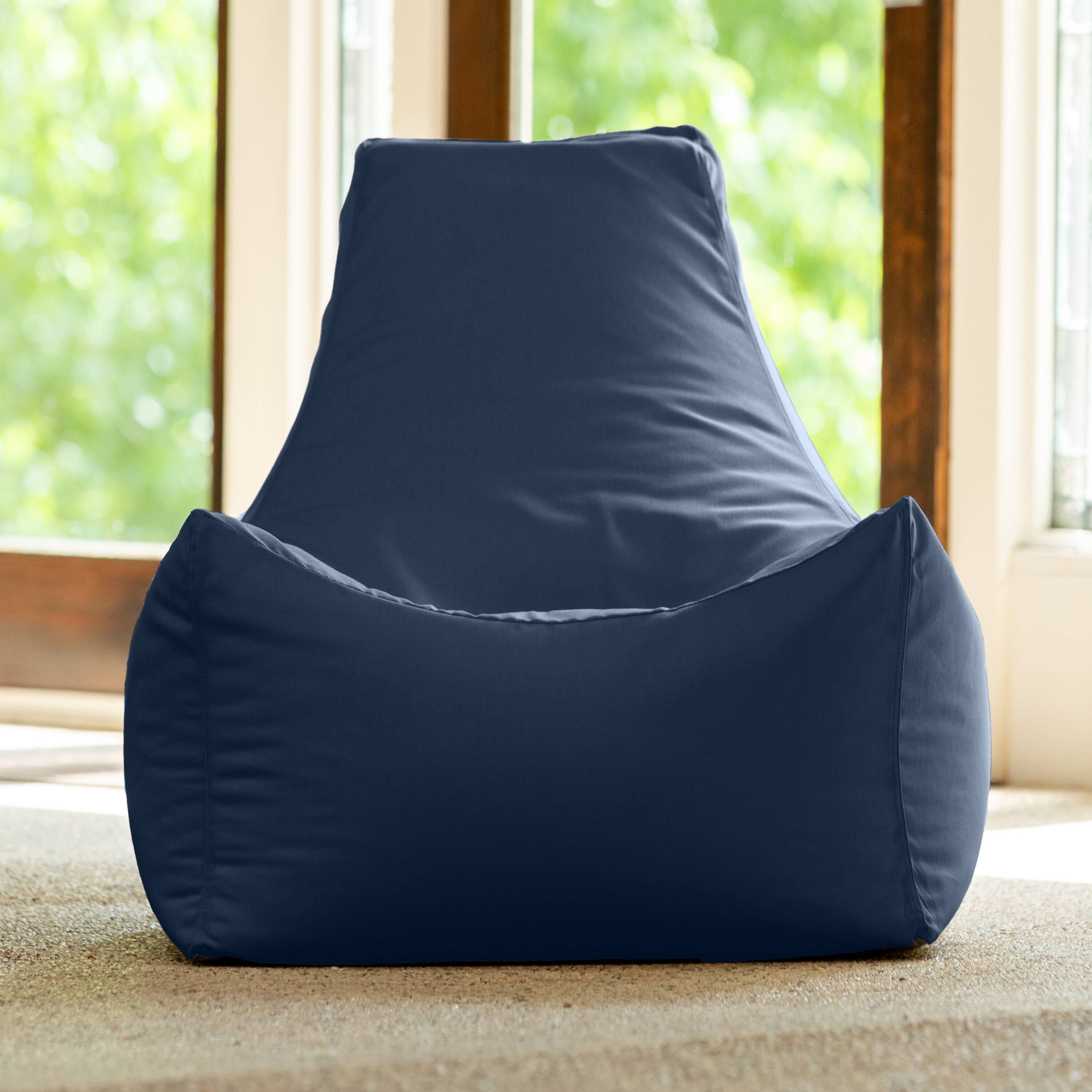 Alt View 1. Jaxx - Jaxx Juniper Outdoor Bean Bag Patio Chair & Poolside Lounge, Navy Blue - Navy.