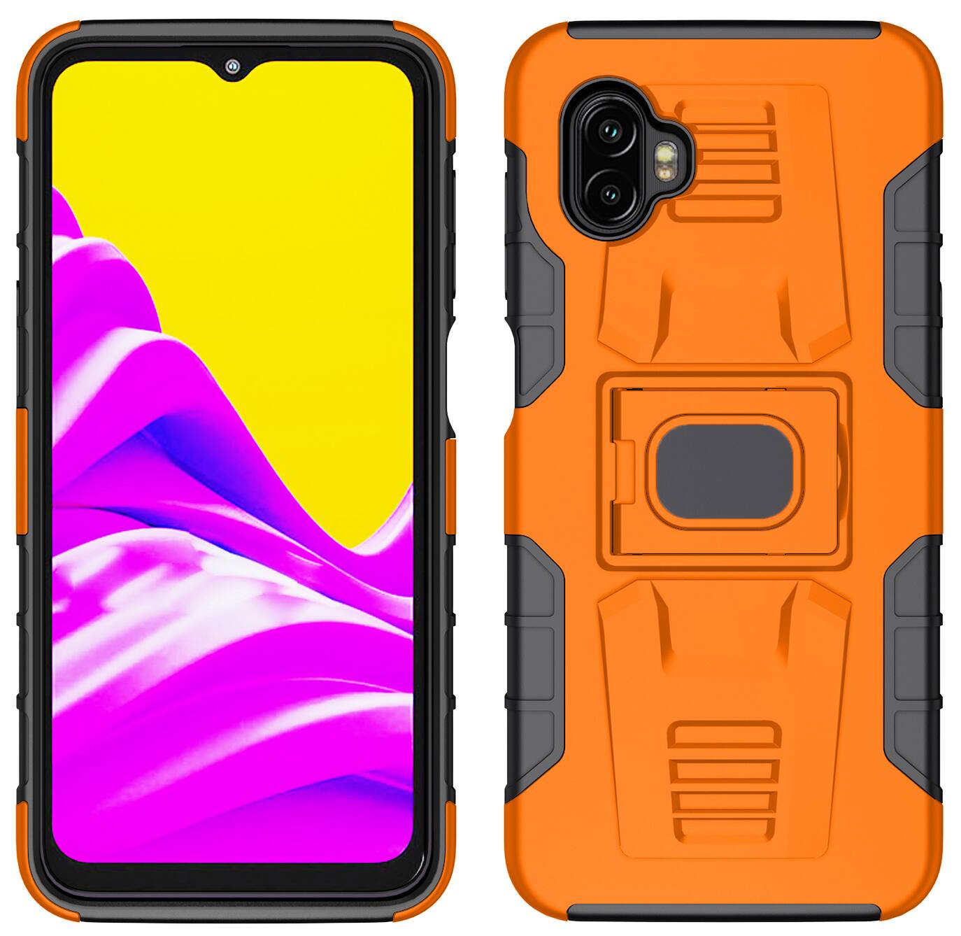 Alt View 2. Nakedcellphone - Case for Samsung Galaxy XCover 6 Pro Phone (2022) - Orange.