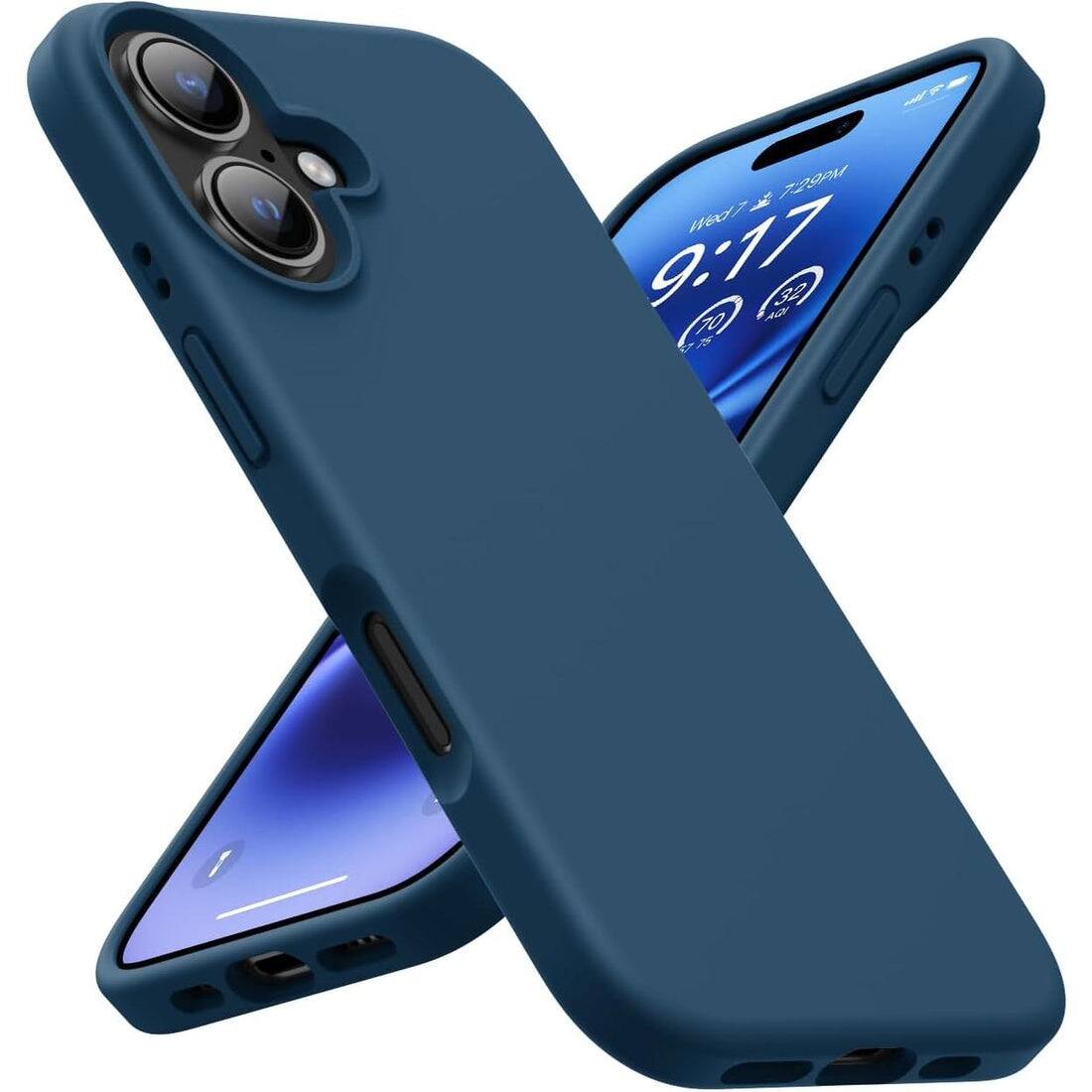 Entronix - Liquid Silicone Case for iPhone 16 Plus - Ultimate Protection and Style - Navy