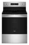 Whirlpool - 30 in. Wide 5 elements 5.3 cu. ft. Freestanding Electric Range with Air Cooking Technology and Steam Clean - Stainless Steel