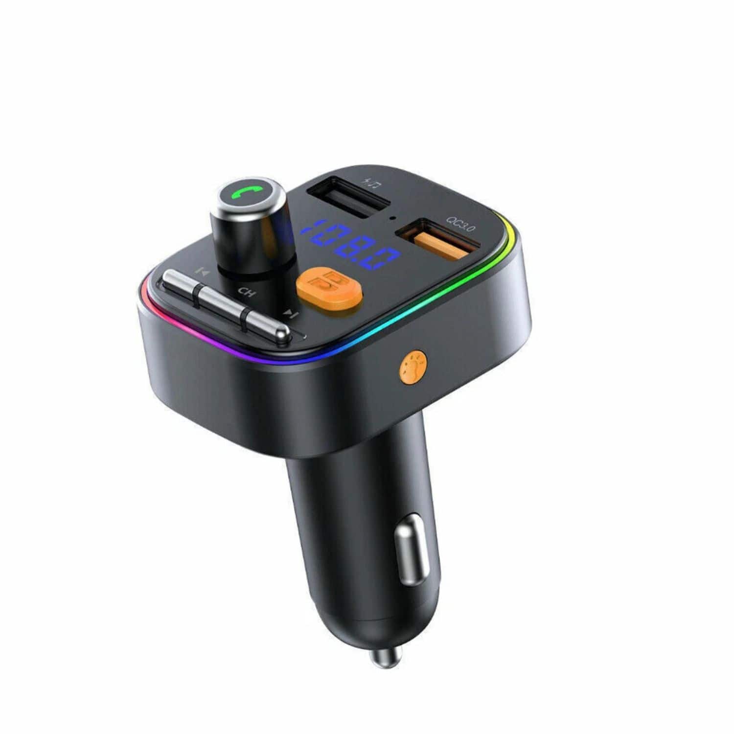 Stock Preferred - Bluetooth 5.0 Car FM Transmitter – MP3 Radio Adapter with PD Fast Charger & 8-Color Backlight