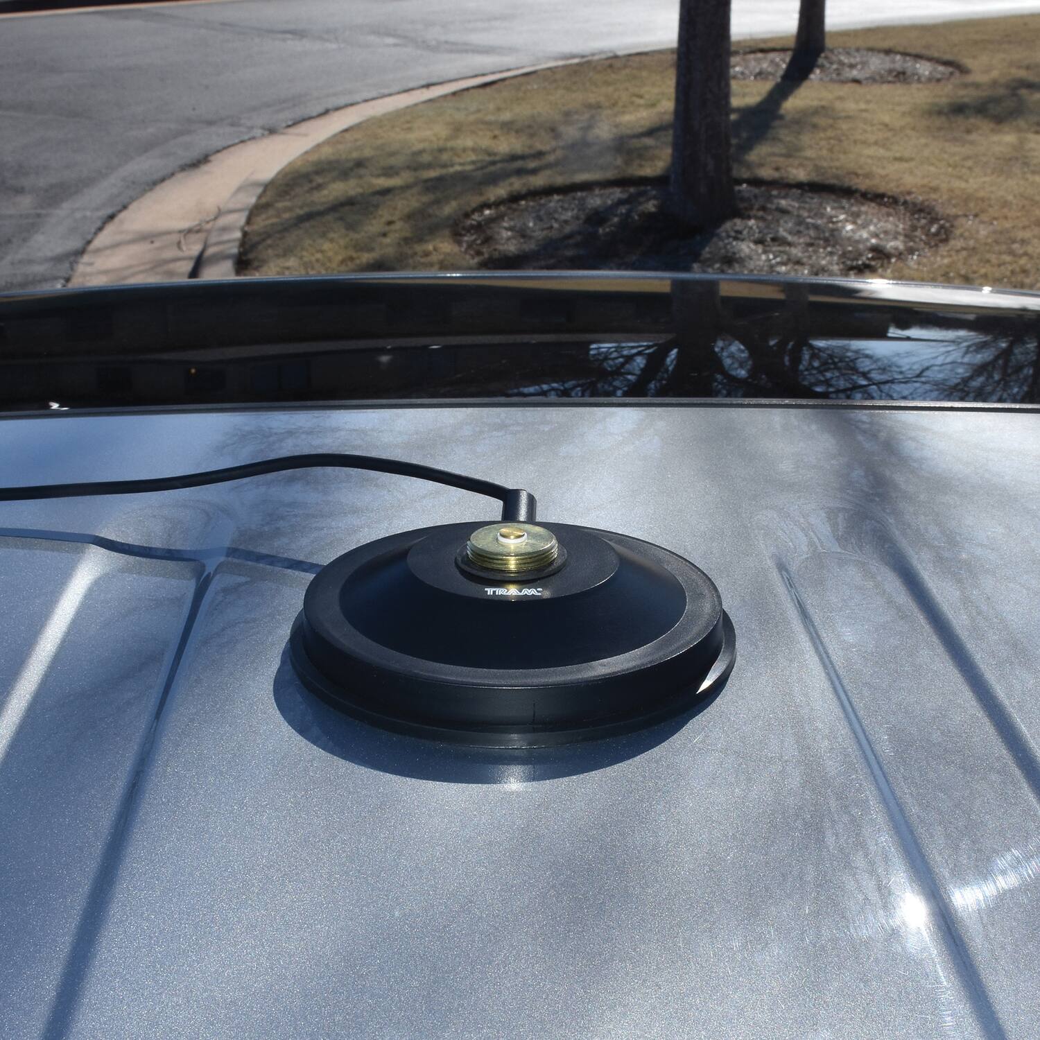 Alt View 4. Tram - 5-1/2" ABS NMO Magnet Mount with RG58 Coaxial Cable and SMA Connector - Black.