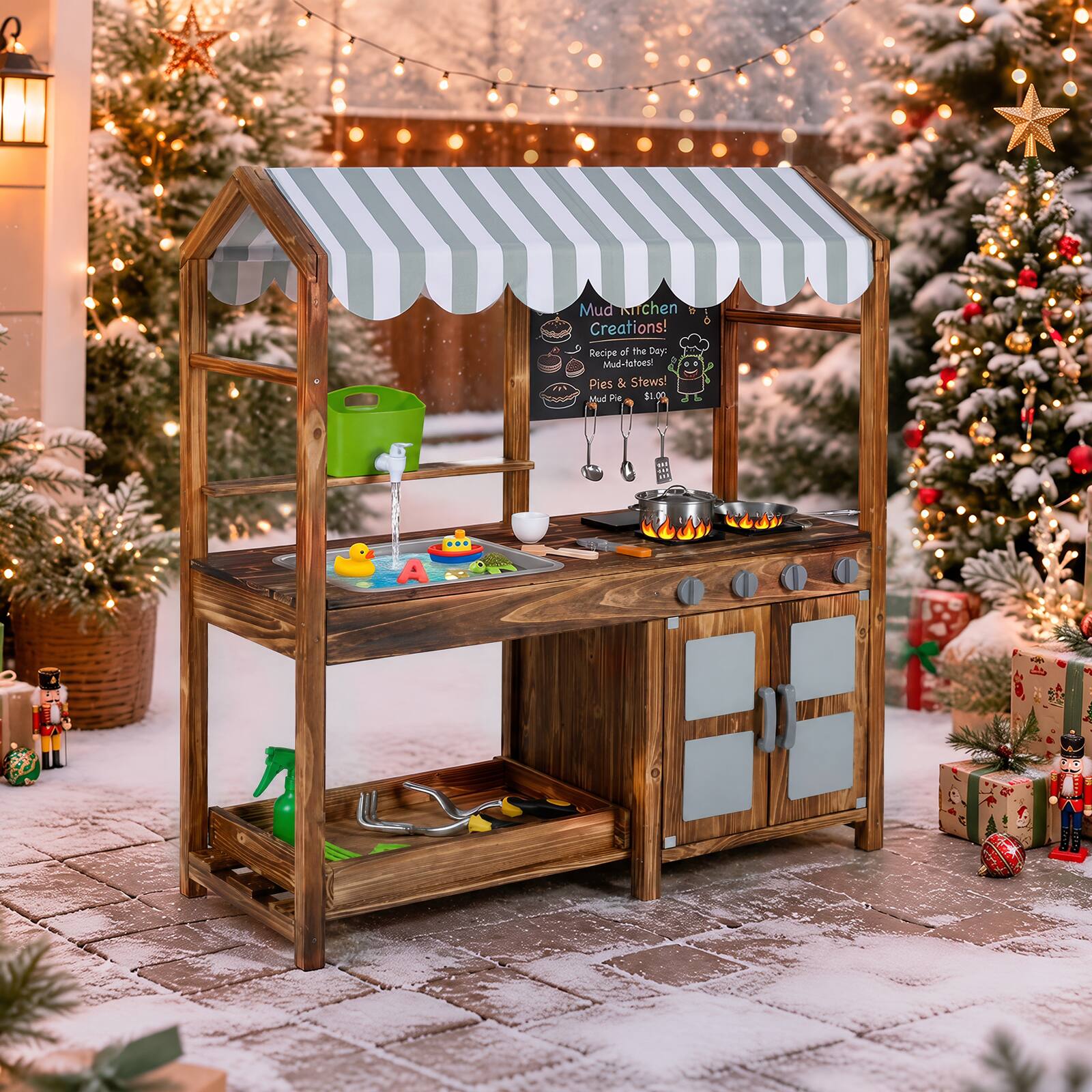 Mud Kitchen Creations!  
Recipe of the Day: Mud-fatoes!  
Pies & Stews!  
Mud Pie $1.00