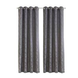 Commonwealth Home Fashions - Habitat Botanical Inspired Jacquard Pattern Light Filtering Grommet Curtain Panel 52" x 95" Multicolor - Multi