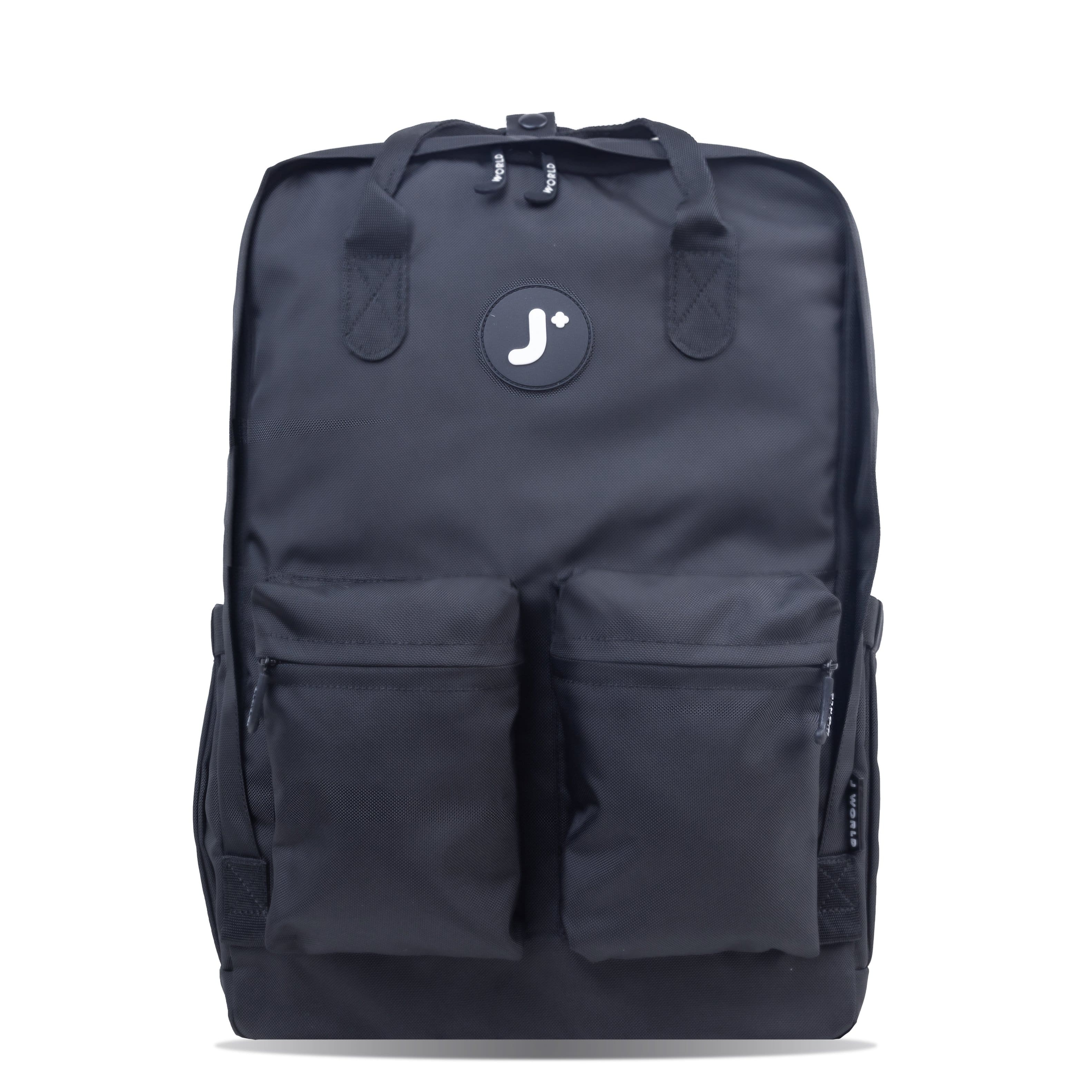 J World - Unisex Timo Multi-Functional Laptop Backpack for School and Travel - Black