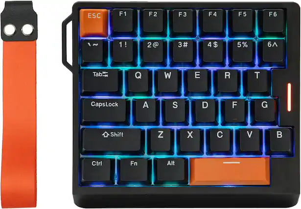 ESC F1 F2 F3 F4 F5 F6
1 ! 2 @ 3 # 4 $ 5 % 6 ^
Tab Q W E R T
CapsLock A S D F G
Shift Z X C V B
Ctrl Fn Alt