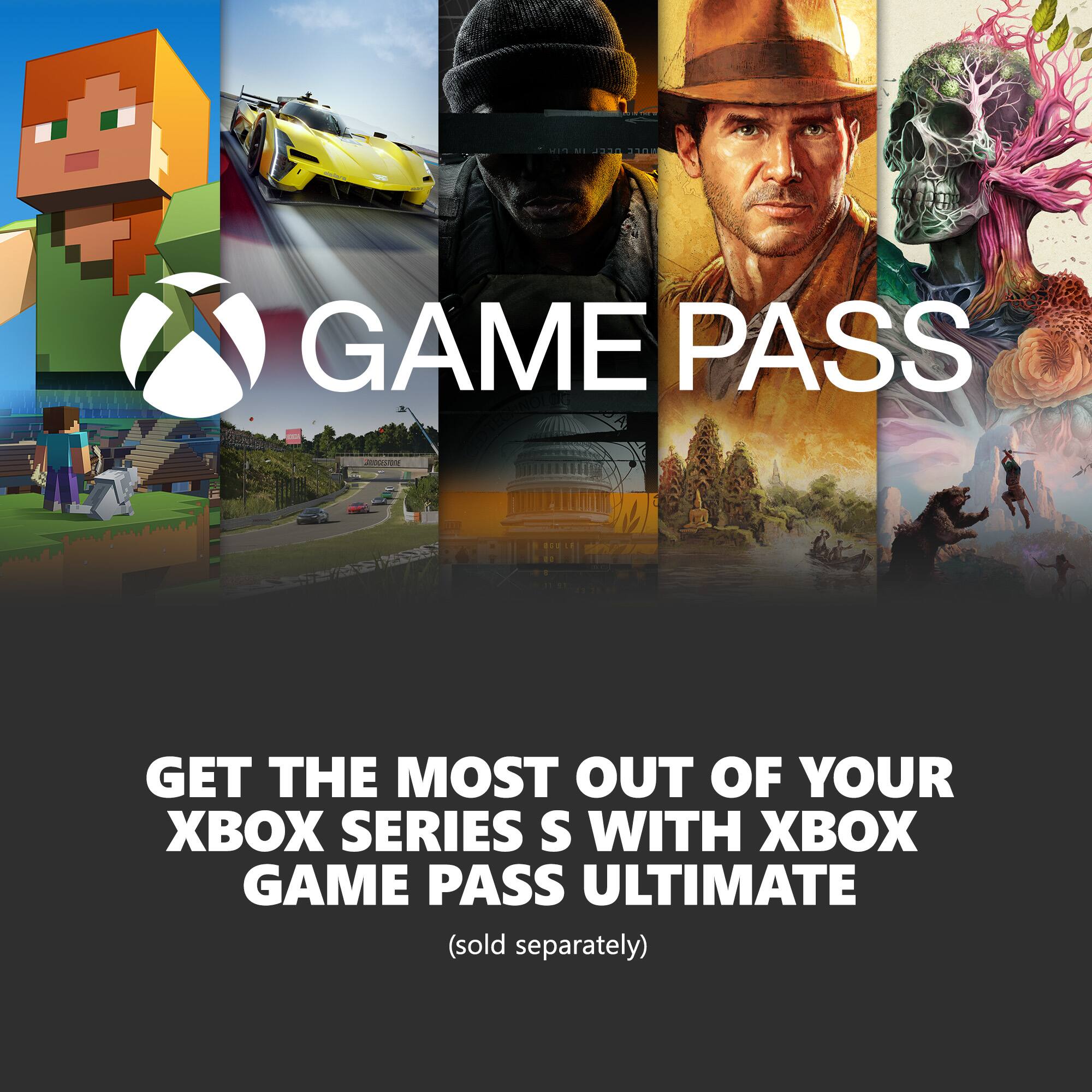 Get the most out of your Xbox Series S with Xbox Game Pass Ultimate (sold separately).