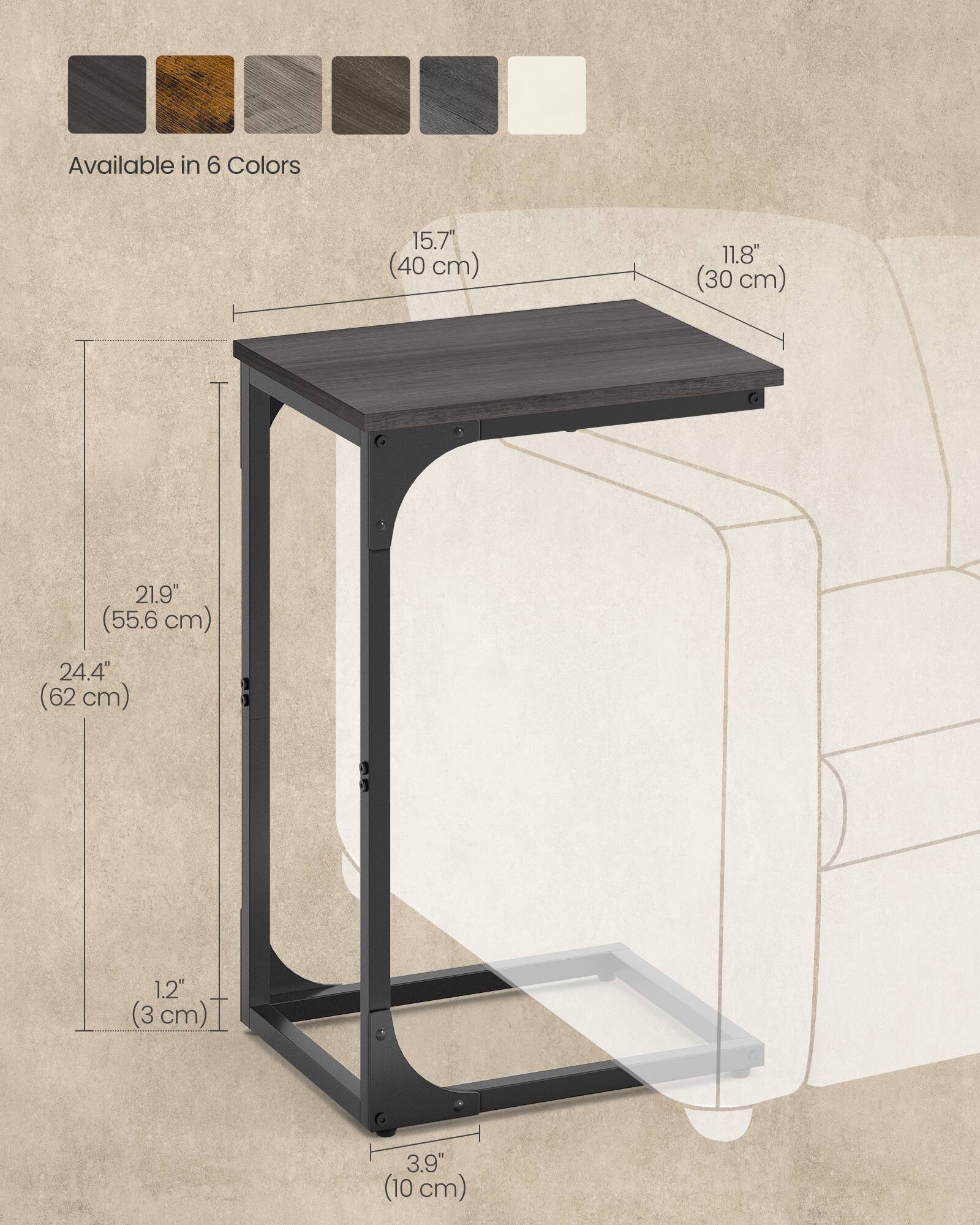 Available in 6 Colors

15.7" (40 cm)  
11.8" (30 cm)  
21.9" (55.6 cm)  
24.4" (62 cm)  
1.2" (3 cm)  
3.9" (10 cm)