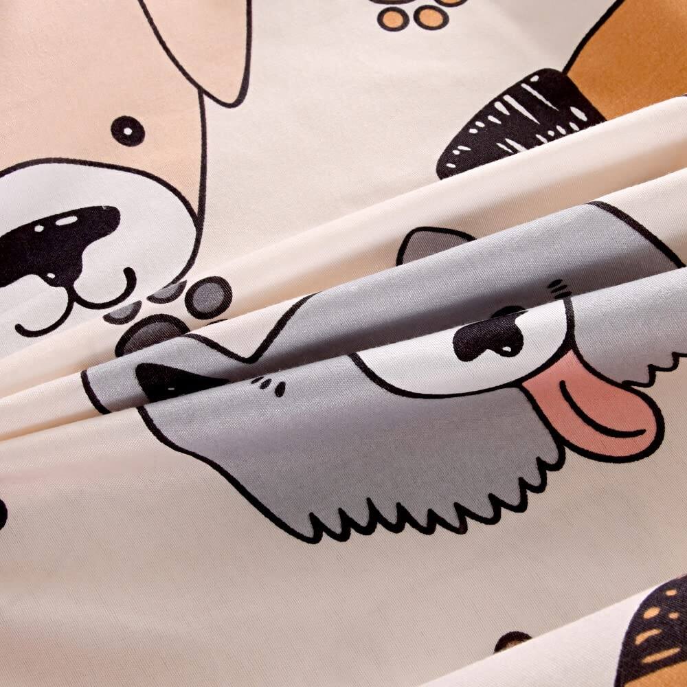 Alt View 4. Skar Audio - 2pcs Soft Fitted Sheet And Pillowcase Set - Doggy Printed Puppy Pattern Design Sheets For Teens Size Bed - Multicolor Twin.