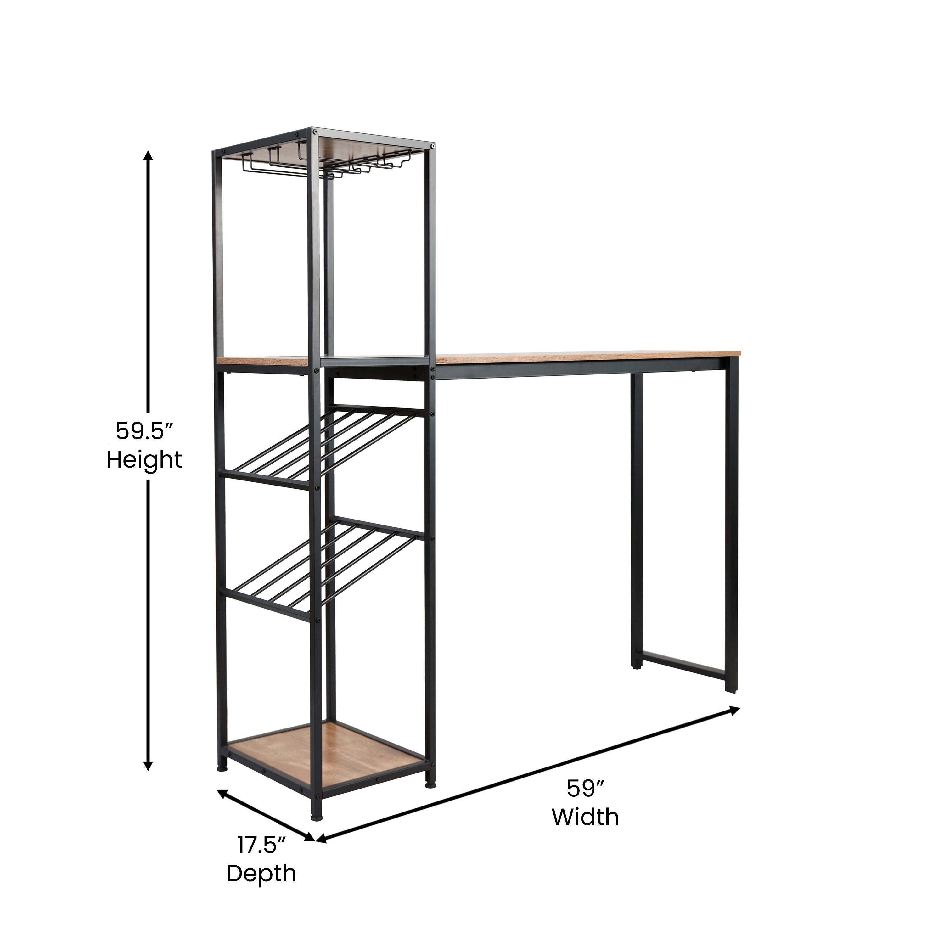 59.5" Height, 17.5" Depth, 59" Width