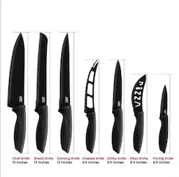 Knife Set 7Pcs Black