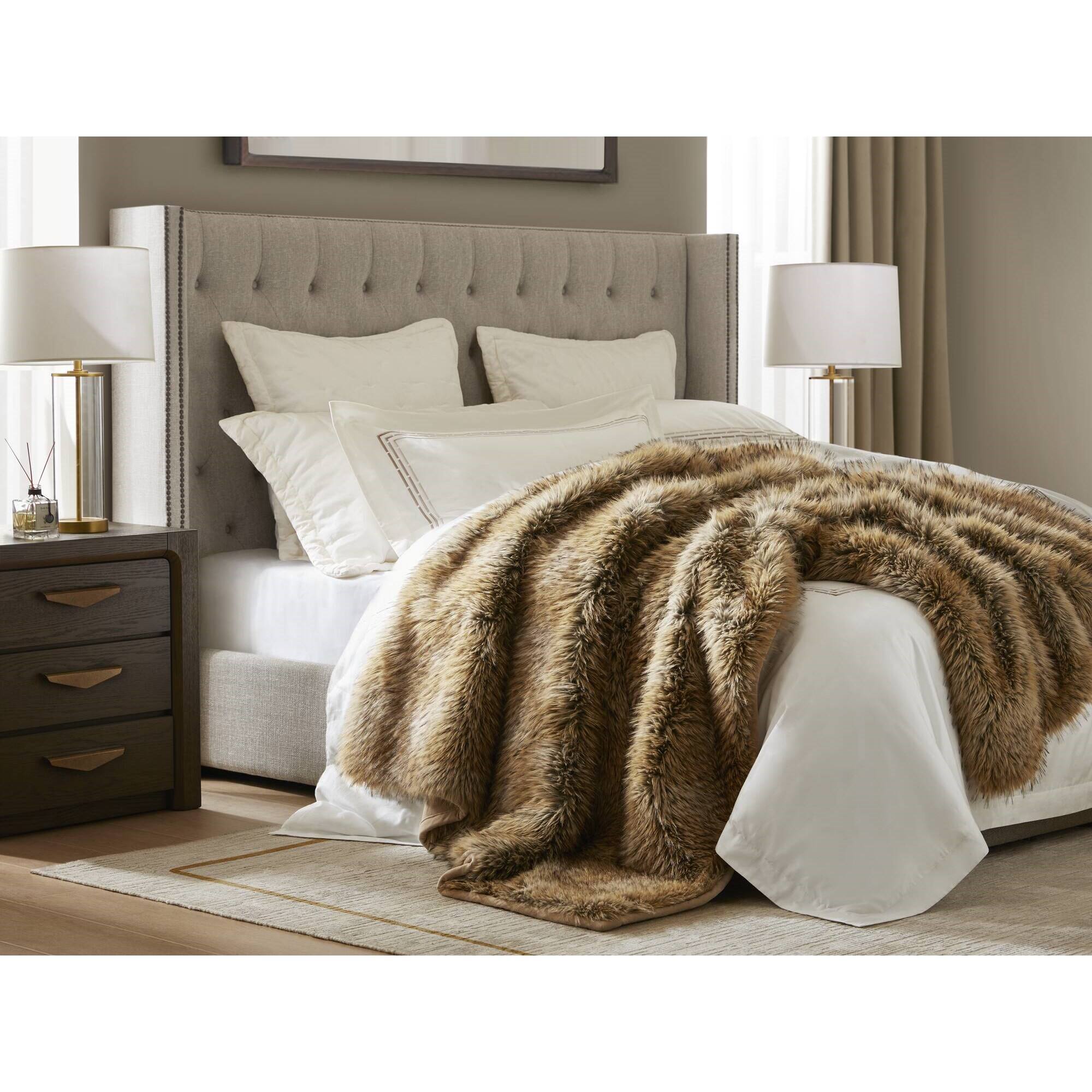 Gracie Mills Animal Print Faux Fur Throw Blanket Bobcat - Best Buy