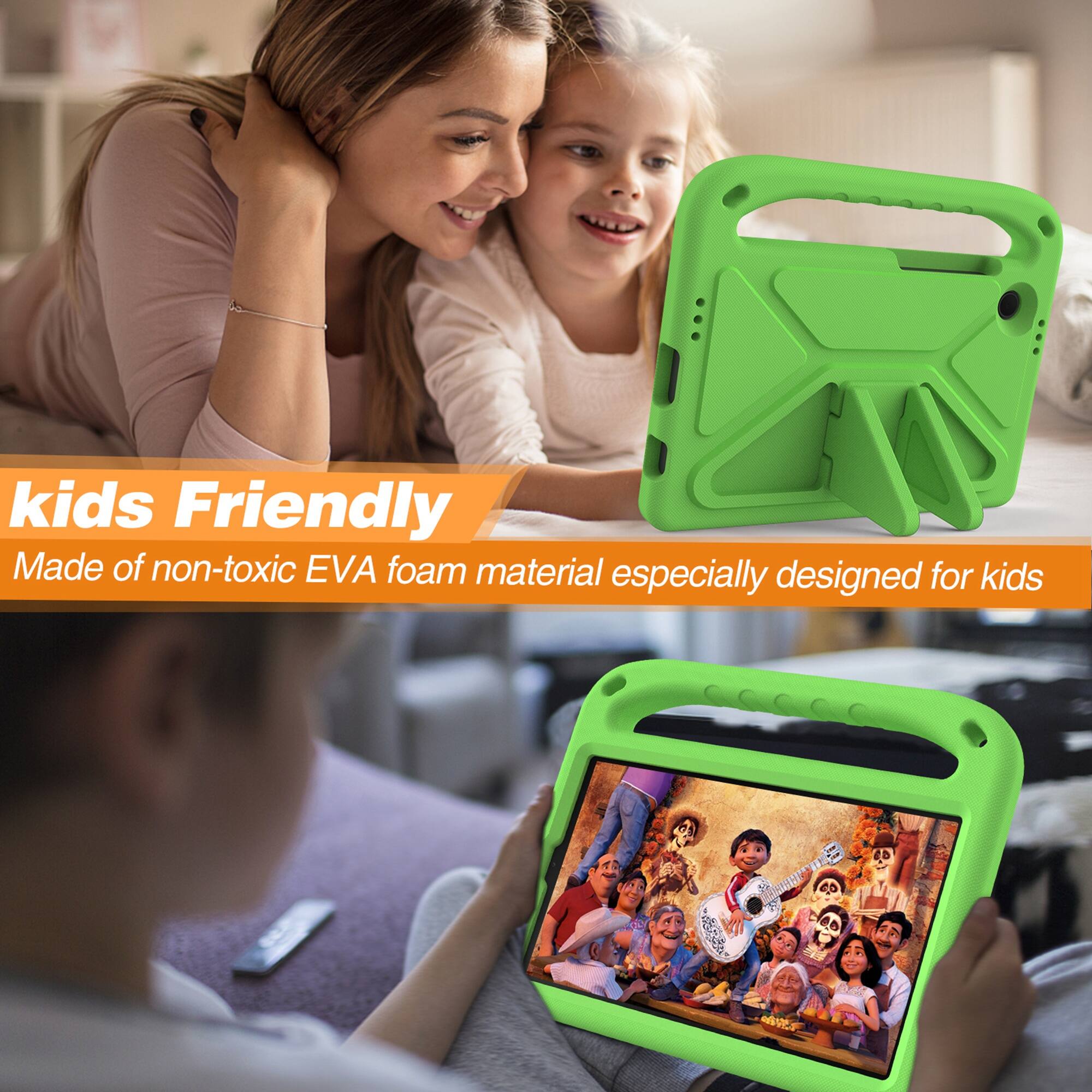kids Friendly  
Made of non-toxic EVA foam material especially designed for kids