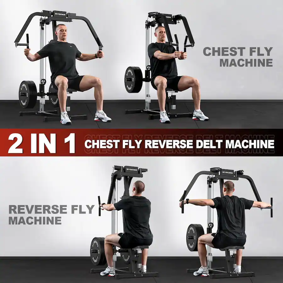 Fly Machine Cr Syedee Chest Fly and Reverse Delt Machine, 400 LBS Upper Body Specialty ...