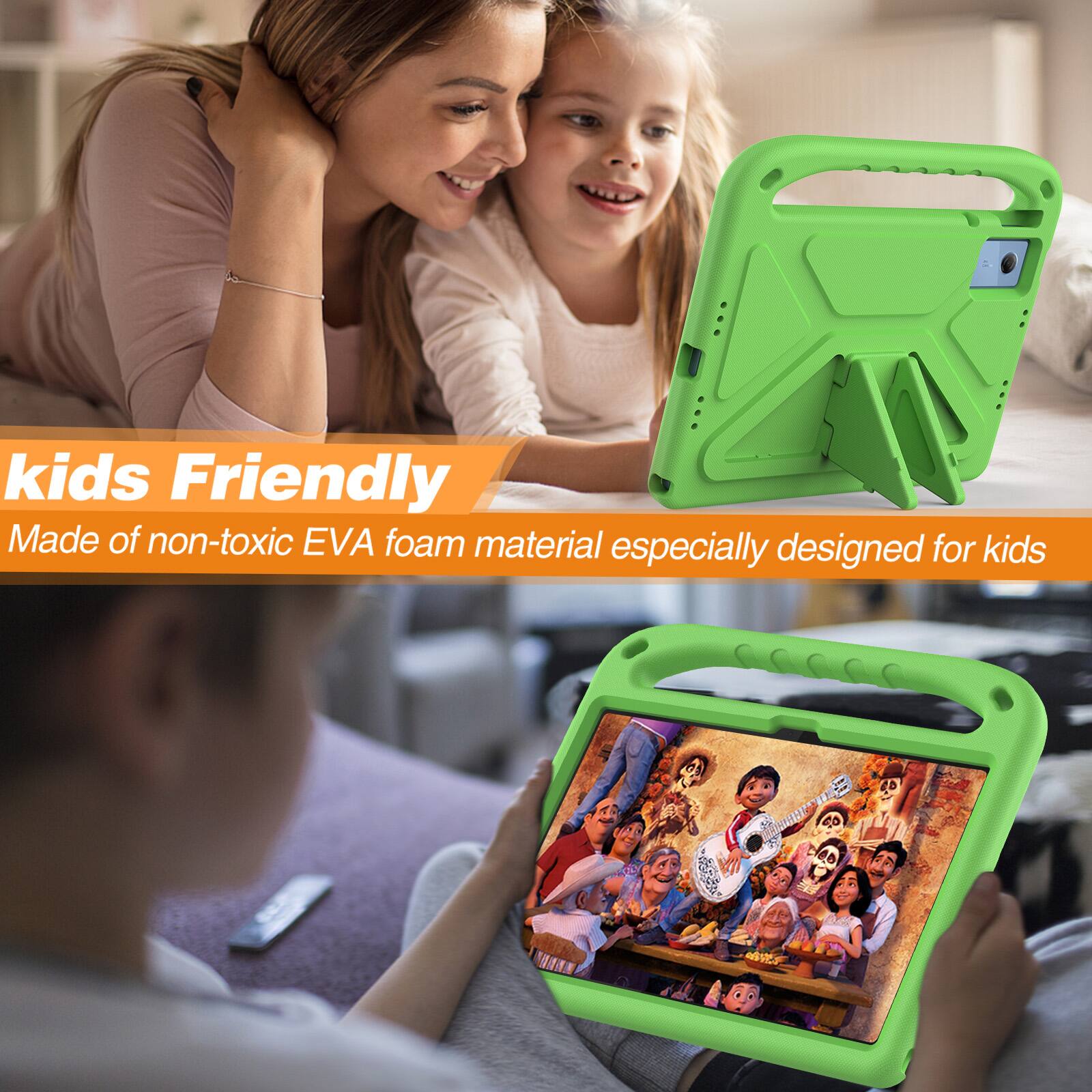 kids Friendly  
Made of non-toxic EVA foam material especially designed for kids