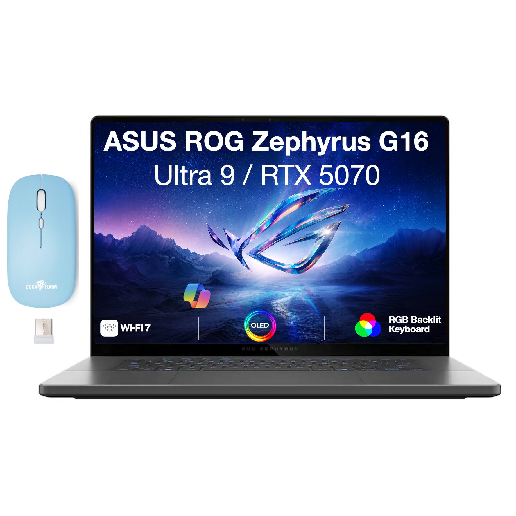 ASUS ROG Zephyrus G16 Ultra 9 / RTX 5070 DOCKFORM DOCK 10KM Wi-Fi7 OLED RGB Backlit Keyboard