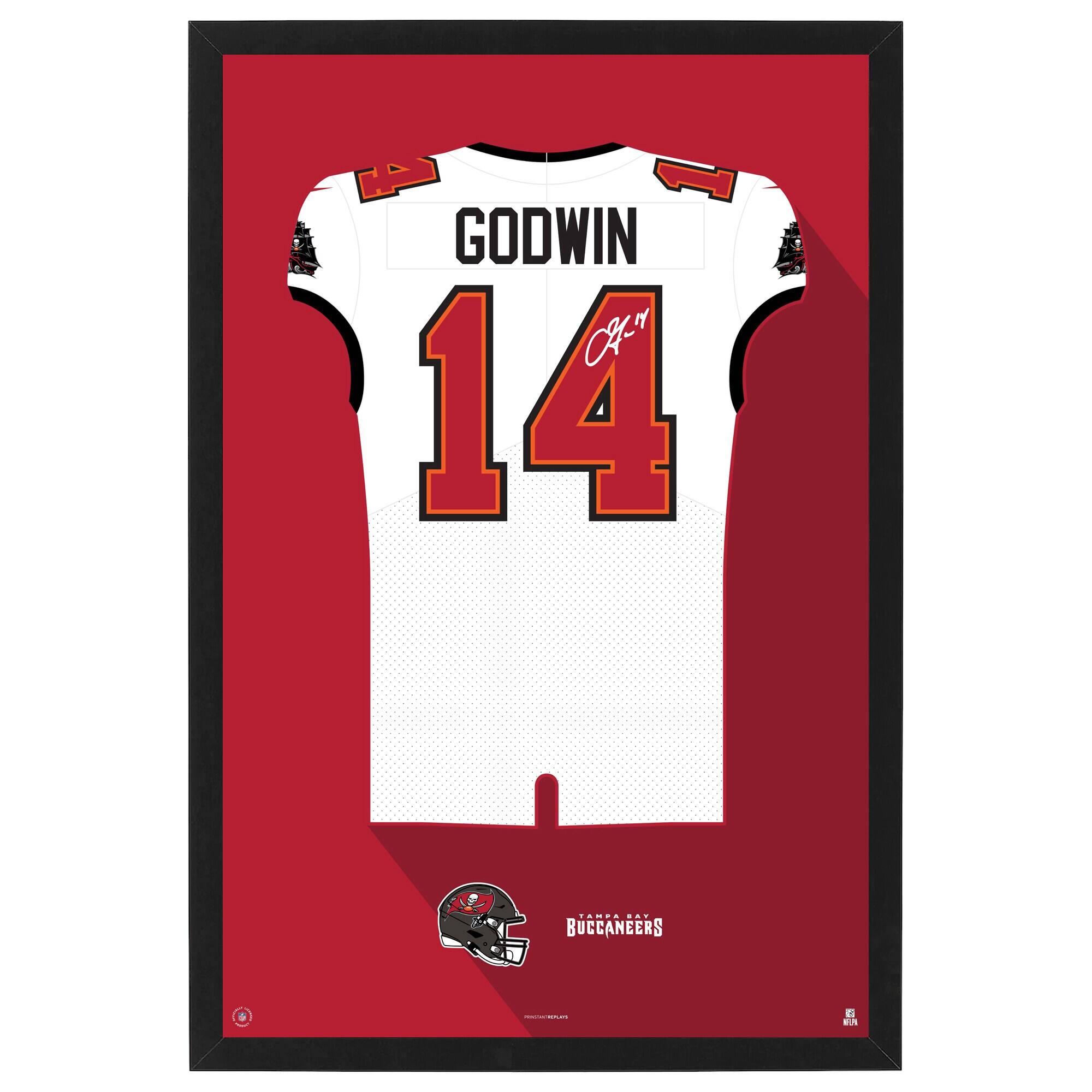 Chris Godwin Tampa Bay Buccaneers Away Jersey Framed Art Print