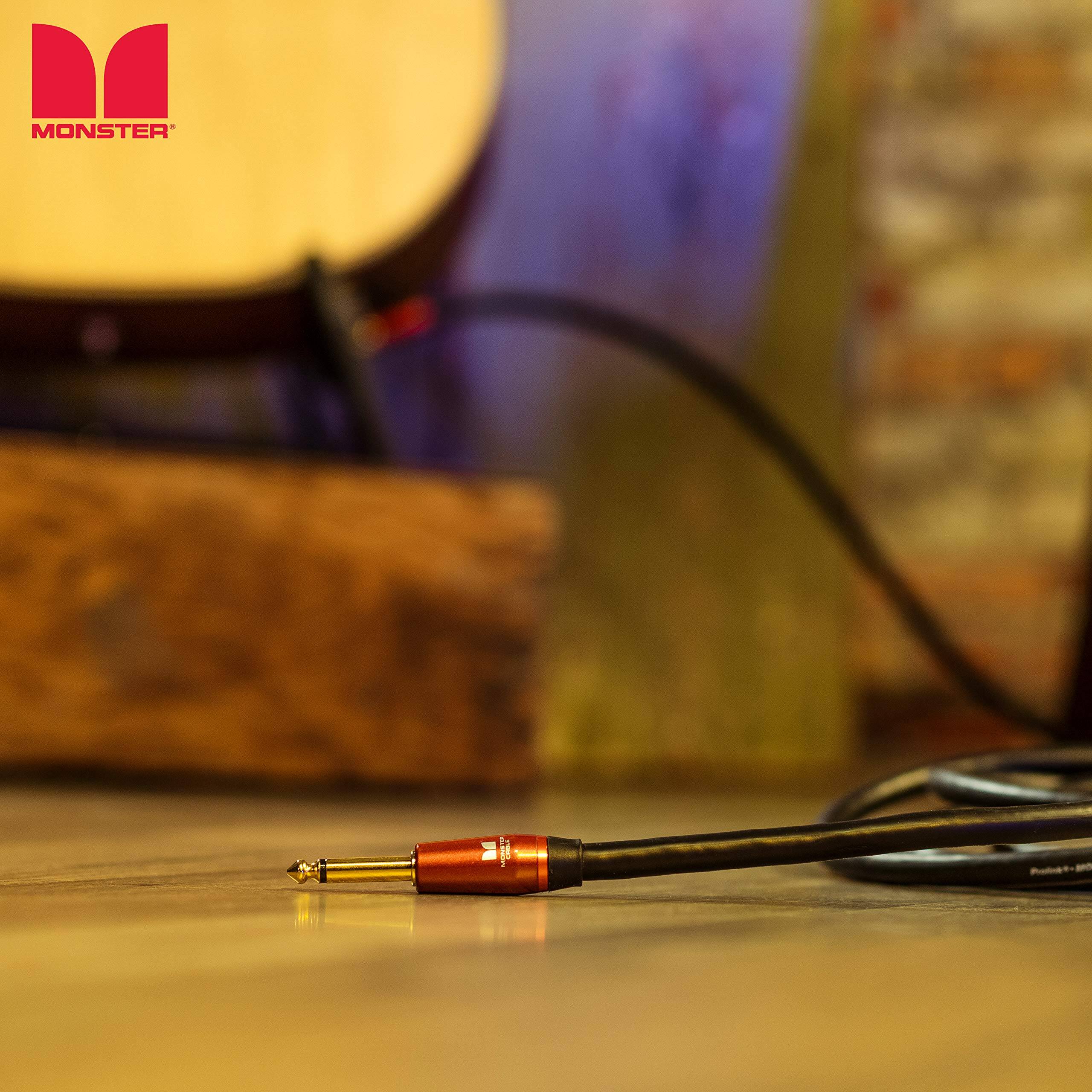 Alt View 4. Monster - Prolink Acoustic Instrument Cable 21 ft Straight to Straight Guitar Cable for Acoustic, Electric Guitar & Bass - Black.