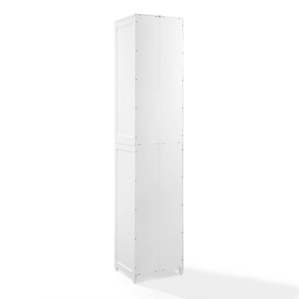 Left. Crosley Furniture - Savannah Linen Storage Cabinet - White.