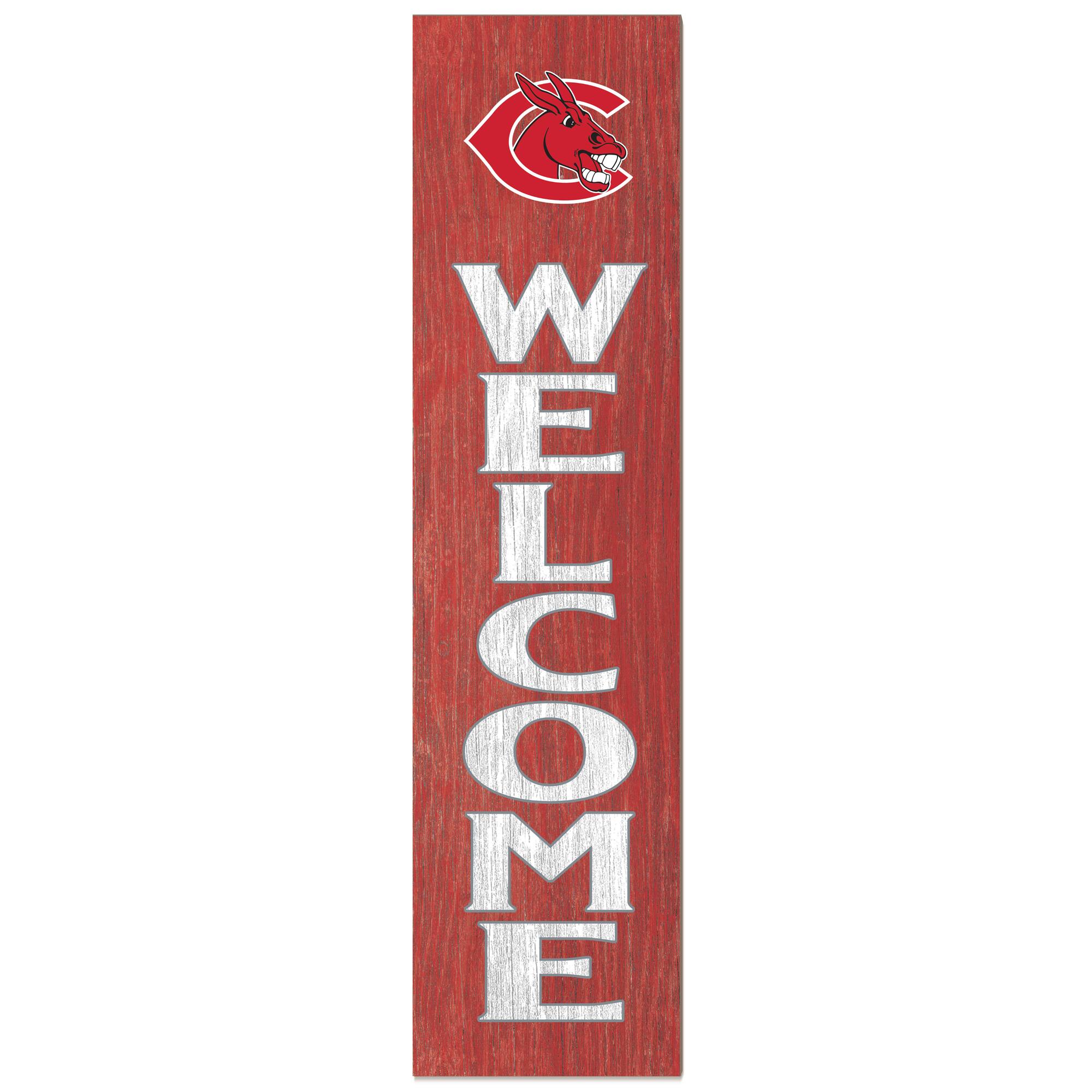 Central Missouri Mules 12'' x 48'' Welcome Outdoor Leaner
