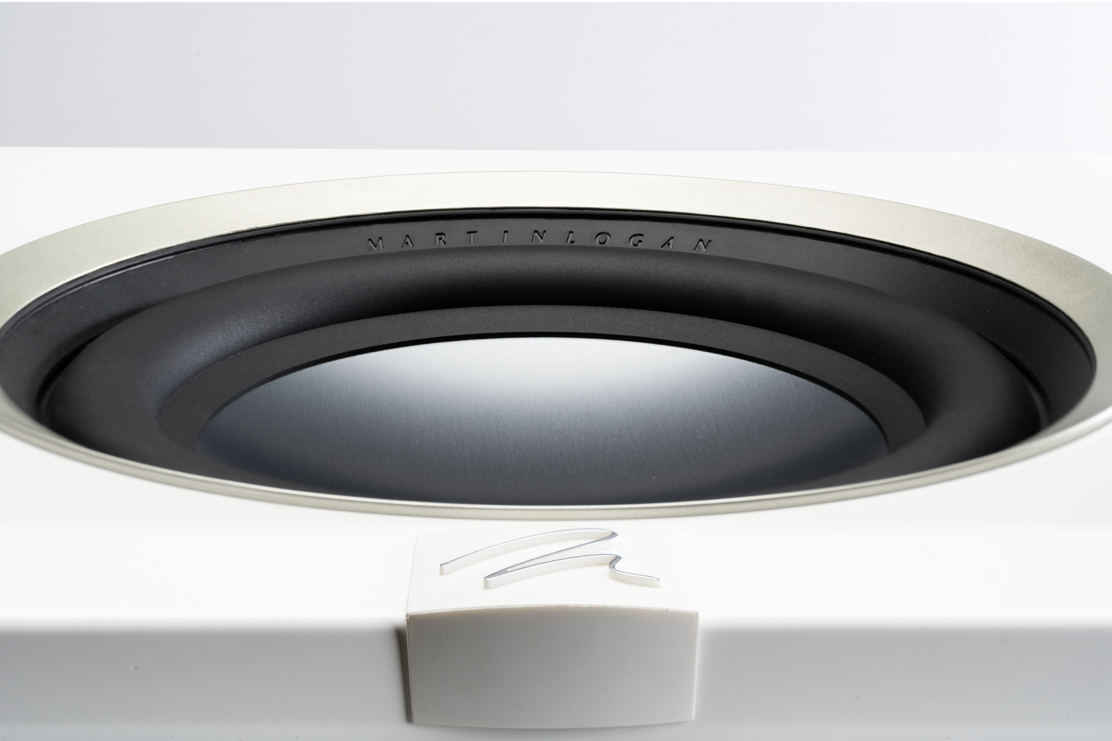 Alt View 10. MartinLogan - Abyss 10, 10” Hybrid, Powered Subwoofer, with Magnitude MT-1.6kW Amplifier, Sub Control App, and Wireless Built-In - Satin White.