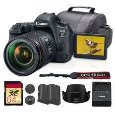 Canon EF 24-105mm Lens Zoom 1:4 IS USM - EOS 6D Mark II
Canon EOS 6D Mark II
Canon 64GB SDXC Card
Canon Lens Hood EW-83
Canon Battery Charger
Canon Strap EOS 6D Mark II