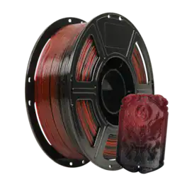 Flashforge - PLA Crystal Rainbow 3D Printer Filament-1.75mm-1kg (2.2 lbs) Spool - Gothic Rose