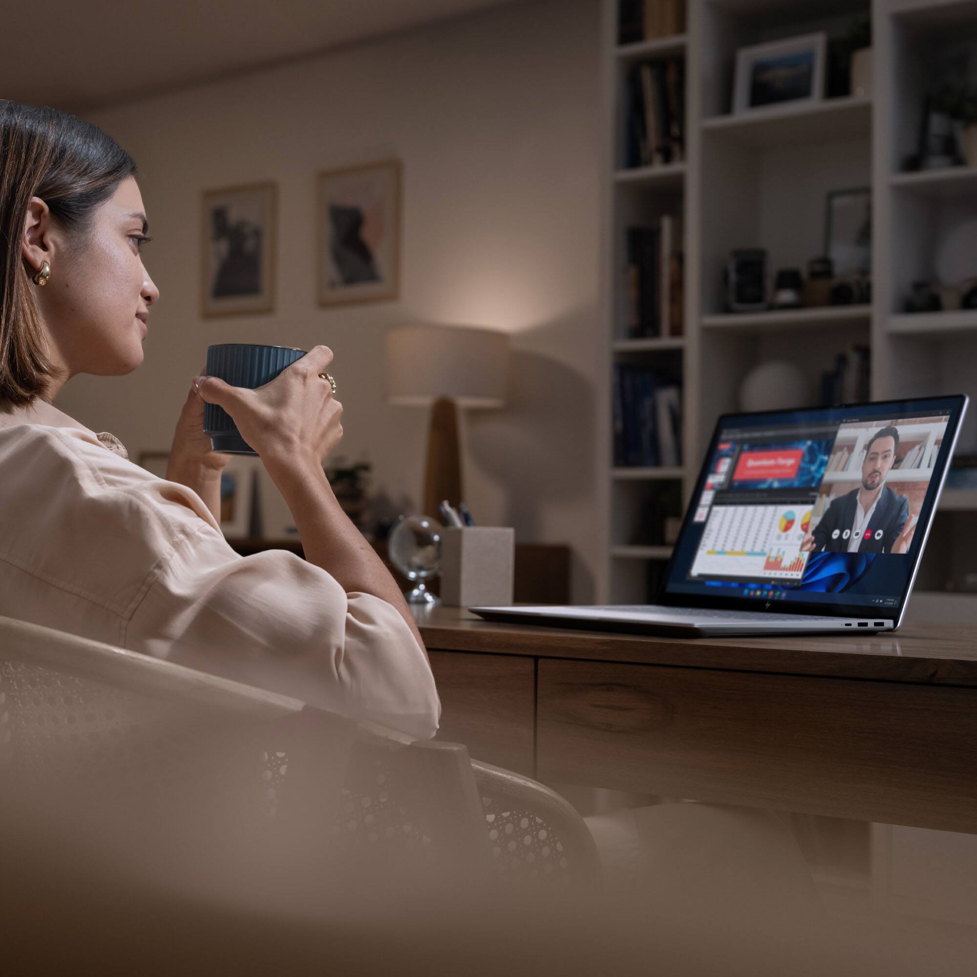 Alt View 12. HP - OmniBook X - 17.3" Full HD Touchscreen Laptop - Intel Core Ultra 7 (2026) - 16GB Memory - 1TB SSD - Copilot+ PC - Glacier Silver.