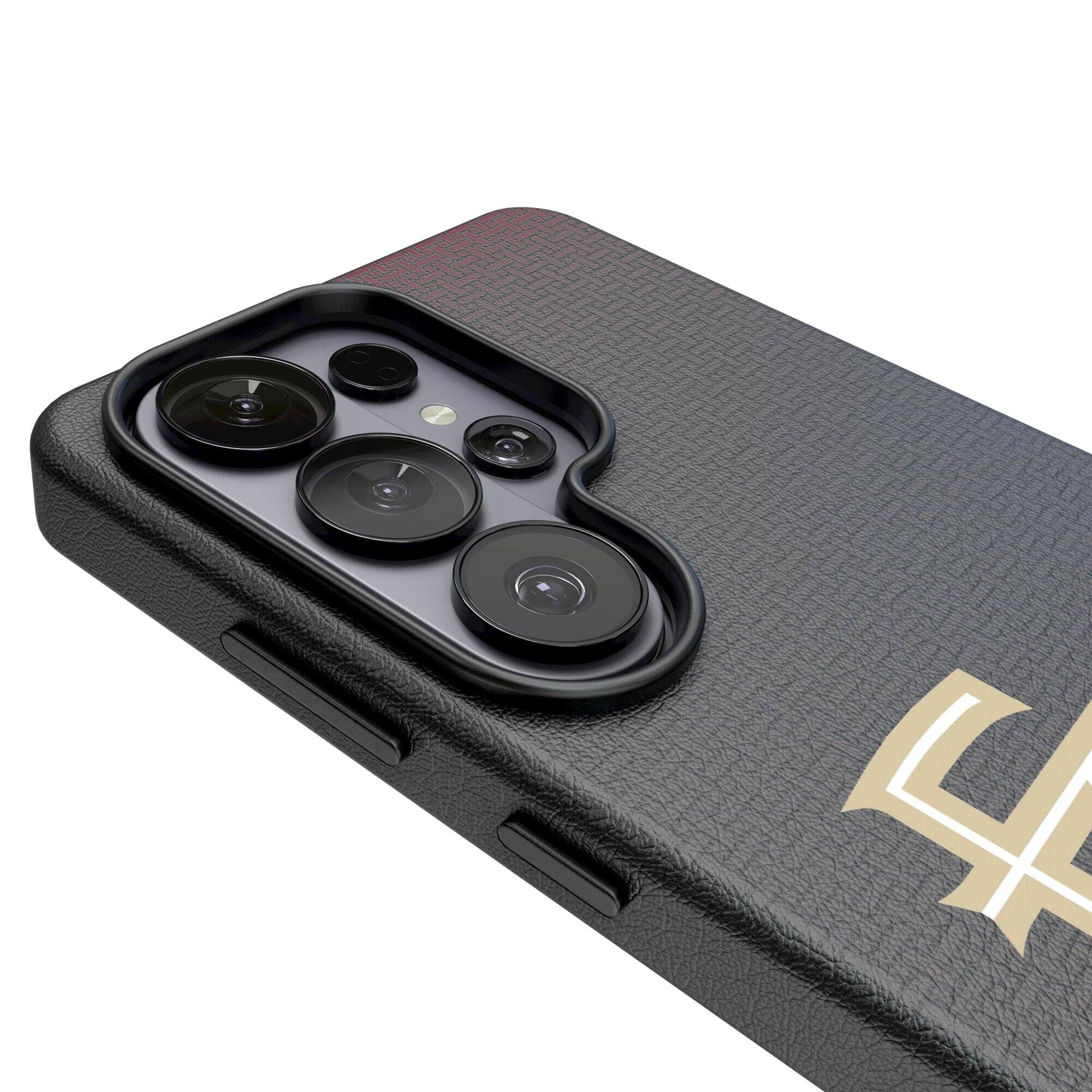 Alt View 2. Keyscaper - Florida State Seminoles Athletic Wordmark Galaxy Magnetic Bump Case - S25 Ultra - Black.