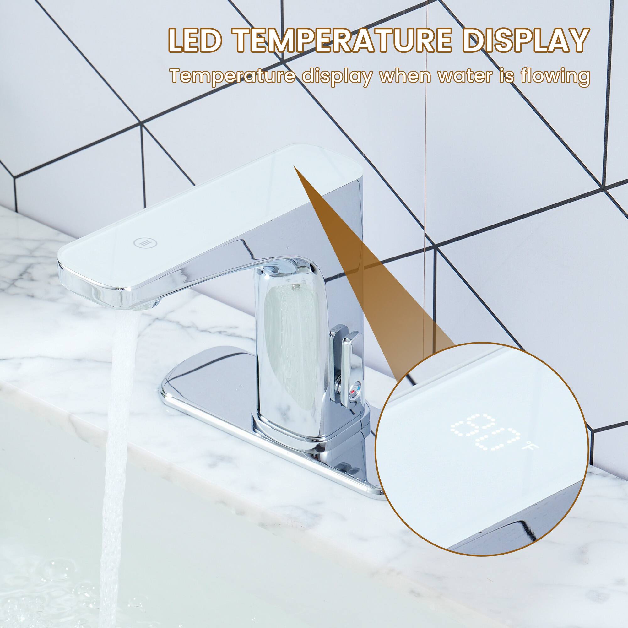 LED TEMPERATURE DISPLAY  
Temperature display when water is flowing  
80 F