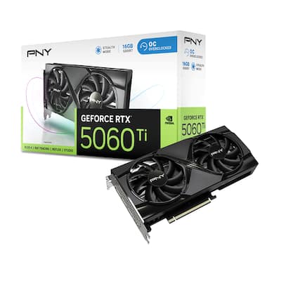 PNY GeForce RTX 5060 Ti Overclocked 16GB GDDR7 PCI Express 5.0 PNY GeForce RTX 5060 Ti Overclocked 16GB GDDR7 PCI Express 5.0